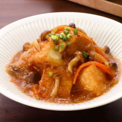 厚揚げときのこのみぞれあんかけ