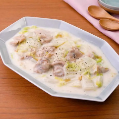 白菜と鶏肉の中華風クリーム煮