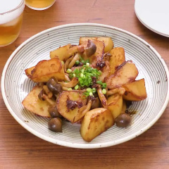 じゃがいもとしめじのおかか炒め
