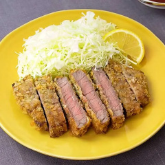 牛カツわさび醤油添え