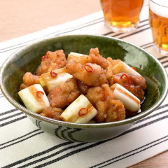 鶏もも肉と焼きねぎの南蛮漬け