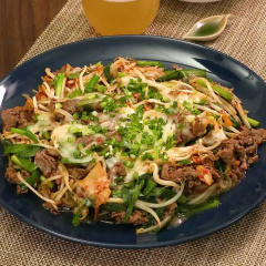 牛肉とキムチのチーズ焼き