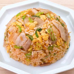 豚肉とネギのキムチチャーハン