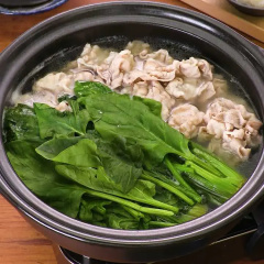 ほうれん草と豚バラの常夜鍋