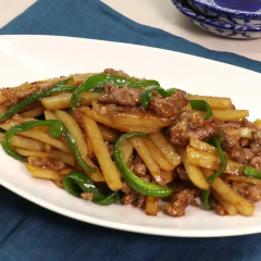牛じゃがピーマンの青椒肉絲