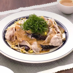 なすともやしの豚しゃぶ